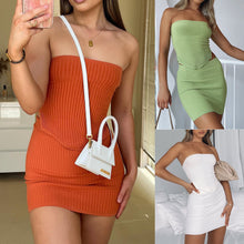 Carregar imagem no visualizador da galeria, Womens Suit Sexy Summer Two Piece Outfits Crop Tops Bodycon Skirt Sets Mini Dress
