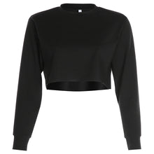 Carregar imagem no visualizador da galeria, All-match Solid Color Loose Short Long-Sleeved Sweater
