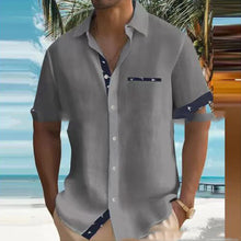 Carregar imagem no visualizador da galeria, Summer New European And American Style Men&#39;s Clothing Shirt Leisure Lapel Fashion Printing
