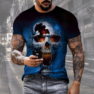 Men's Digital Print Street Sports Short Sleeve T-Shirt
