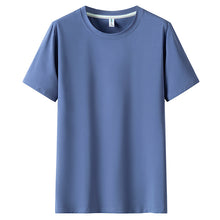 Carregar imagem no visualizador da galeria, Men Short Sleeved Round Neck Solid Color Clothes
