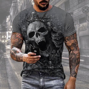 Men's Digital Print Street Sports Short Sleeve T-Shirt